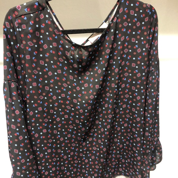 Black LOFT blouse - Picture 3 of 3